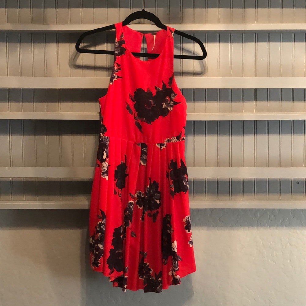 Orange Floral Free People Dress